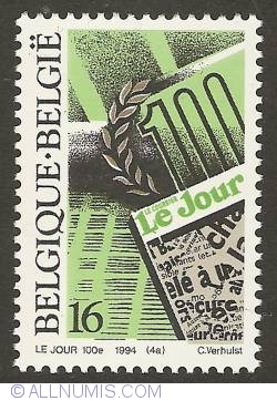 Image #1 of 16 Francs 1994 - Centennial of Le Jour - Le Courrier