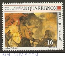 Image #1 of 16 Francs 1994 - Centennial of the Charter of Quaregnon