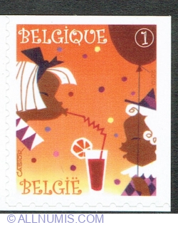 Image #1 of "1" 2010 - Party Stamp