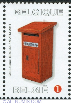 Image #1 of "1" 2011 - Old and new mailboxes: wooden box