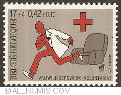 17 + 4 Francs / 0,42 + 0,10 Euro 2001 - Red Cross - Volunteers