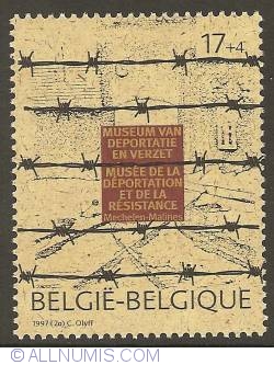 Image #1 of 17 + 4 Francs 1997 - Museum of the Deportation and Resistance - Mechelen