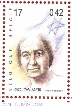Image #1 of 17 Francs / 0.42 Euro 1999 - Golda Meir