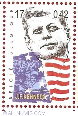 Image #1 of 17 Francs / 0.42 Euro 1999 - John F. Kennedy