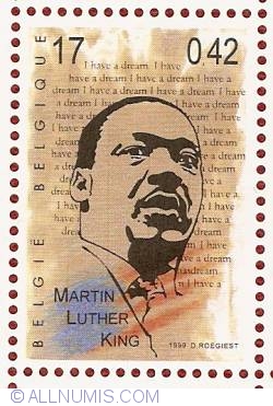 Image #1 of 17 Francs / 0.42 Euro 1999 - Martin Luther King