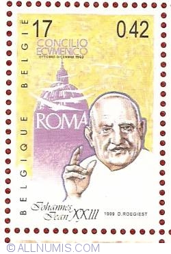 Image #1 of 17 Francs / 0.42 Euro 1999 - Pope John XXIII