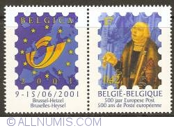 Image #1 of 17 Francs / 0,42 Euro 2000 - Belgica 2001 (with tab) - Franz von Tassis