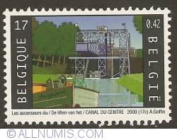 Image #1 of 17 Francs / 0,42 Euro 2000 - Lifts of the Canal du Centre