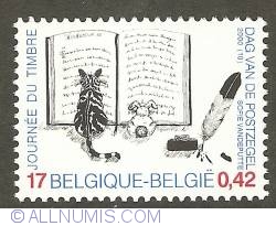 Image #1 of 17 Francs / 0,42 Euro 2000 - Stamp Day