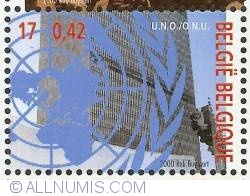 17 Francs / 0,42 Euro 2000 - United Nations Organisation