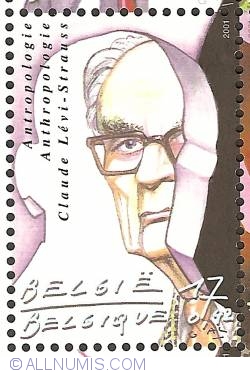 17 Francs / 0,42 Euro 2001 - Anthropology - Claude Levy-Strauss
