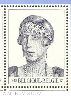 Image #1 of 17 Francs / 0,42 Euro 2001 - Elisabeth