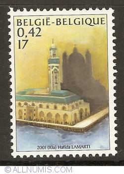 Image #1 of 17 Francs / 0.42 Euro 2001 - Hassan II Mosque Casablanca