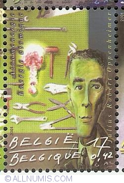 Image #1 of 17 Francs / 0,42 Euro 2001 - Nuclear Energy - Julius Robert Oppenheimer