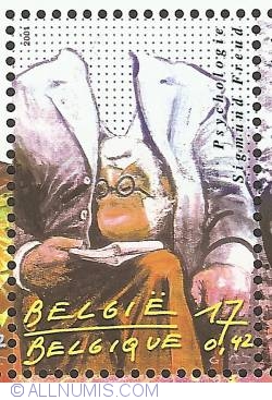 Image #1 of 17 Francs / 0,42 Euro 2001 - Psychology - Sigmund Freud