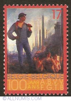 17 Francs 1998 - Centennial of Socialist Workers Union (ABVV/FGTB)