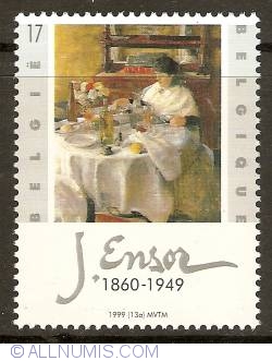 17 Francs 1999 - James Ensor - Lady eating Oysters