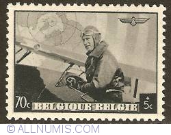 Image #1 of 70 + 5 Centimes 1938 - King Leopold III Aviator
