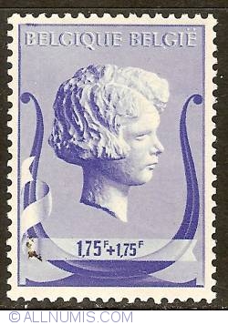 Image #1 of 1,75 + 1,75 Francs 1940 - Queen Elisabeth Music Foundation