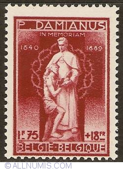 Image #1 of 1,75 + 18 Francs 1946 - Father Damien