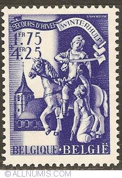 Image #1 of 1,75 + 4,25 Francs 1943 - Winter Help - St. Martin - St. Martin's Church in Angre