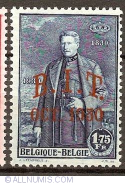 Image #1 of 1,75 Franc 1930 - Centenary of Belgium with overprint B.I.T.