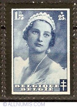 Image #1 of 1,75 Francs + 25 Centimes 1935 - Death of Queen Astrid