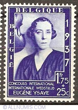 1,75 Francs + 25 Centimes 1937 - Queen Elisabeth