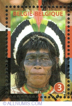 Image #1 of "3" 2011 - Warrior of the Kaiapó-Indians
