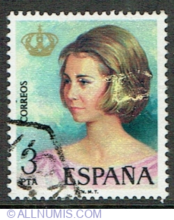 Image #1 of 3 Pesetas 1975 - Queen Sofia