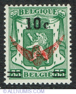 10 Centimes 1942 - Coat of Arms (overprint)