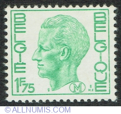 1.75 Franc 1971 - Regele Baudouin I