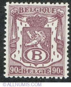 90 Centimes 1949 -  Coat of Arms
