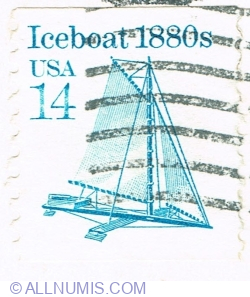 Image #1 of 14 Cent 1985 - Iceboat 1880's