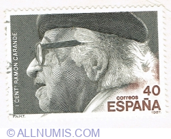 40 Pesetas 1987 - Ramón Carande