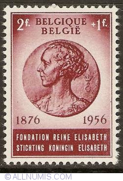 Image #1 of 2 + 1 Francs 1956 - 80th Anniversary of Queen Elisabeth