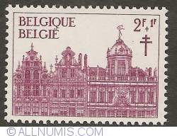 Image #1 of 2 + 1 Francs 1965 - Brussles - Grand Place - Guild House of the Skippers