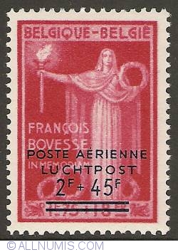 2 + 45 Francs 1947 - François Bovesse - Airmail with overprint (French version)
