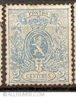 2 Centimes 1867 Small lion