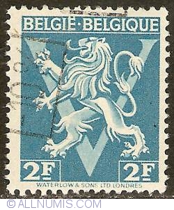 Image #1 of 2 Francs 1946 with overprint -10%