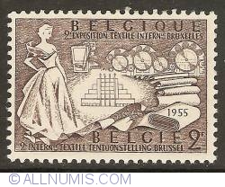 Image #1 of 2 Francs 1955 - 2nd International Textile Exposition - Brussels