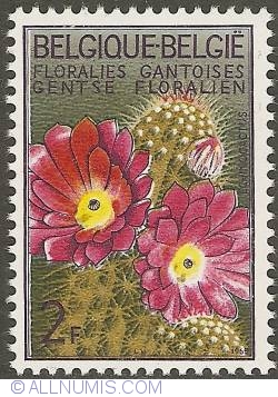 Image #1 of 2 Francs 1965 - Floralies of Ghent - Echinocactus