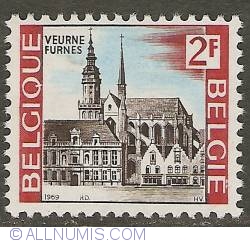 Image #1 of 2 Francs 1969 - Veurne - Church and Market Place