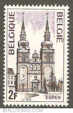 Image #1 of 2 Francs 1973 - Eupen - Sankt Nikolaus Church