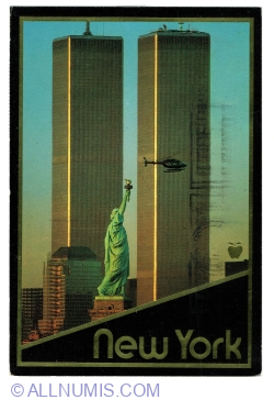 Image #1 of New York - Statue of Liberty and World Trade Center (1987)