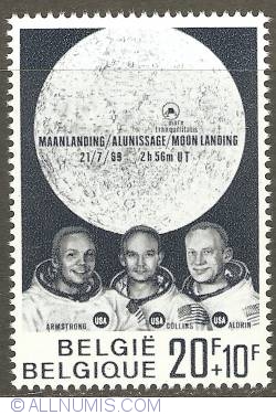 Image #1 of 20 + 10 Francs 1969 - First Moon Landing