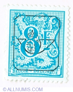 8 Francs 1983 - Heraldic Lion - Precancelled
