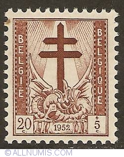 20 + 5 Centimes 1952 - Fight against tuberculosis