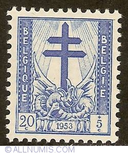 20 + 5 Centimes 1953 - Fight against tuberculosis