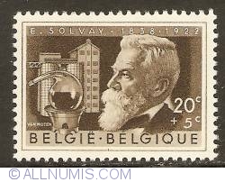 20 + 5 Centimes 1955 - Ernest Solvay